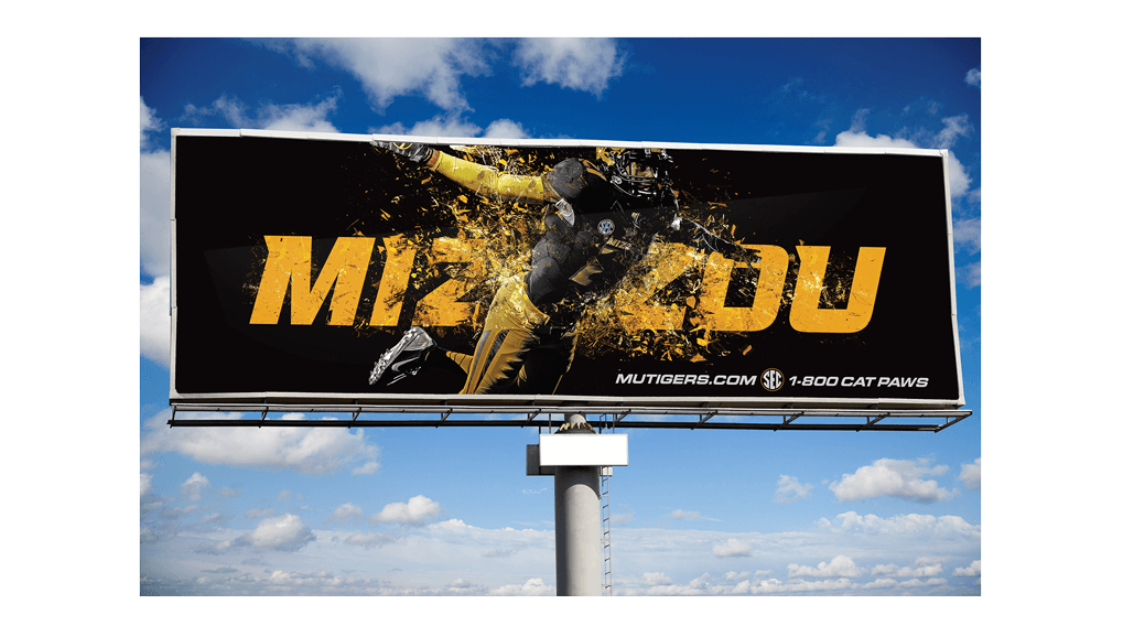Mizzou Athletics billboard sign
