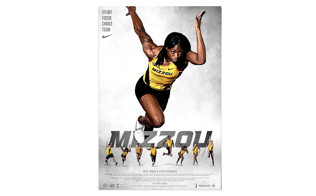 Mizzou Athletics Olympic sports poster for track and field 2016