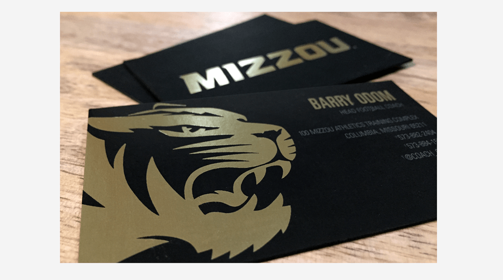 Mizzou Athletics business cards